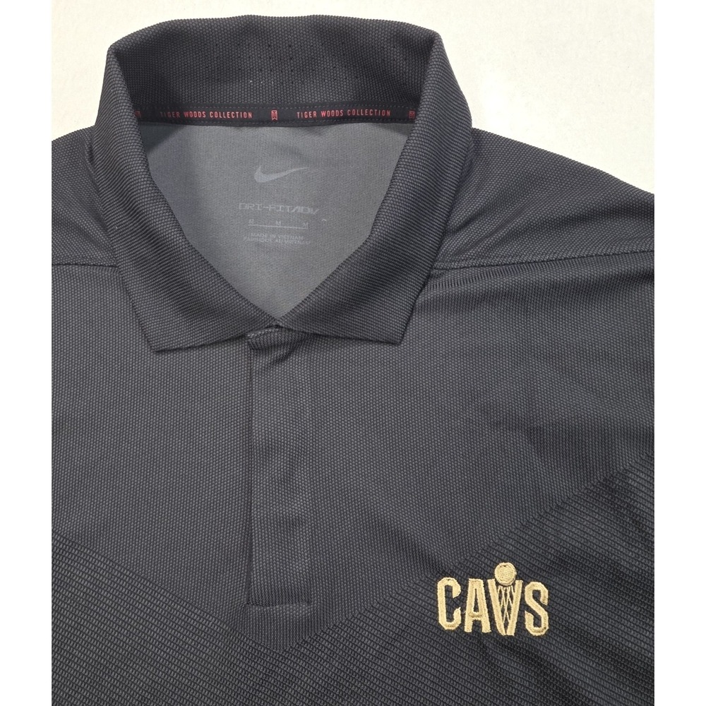 Nike TIger Woods Cleveland Cavaliers Polo Shirt Mens M Dark Gray LIMITED USE‎